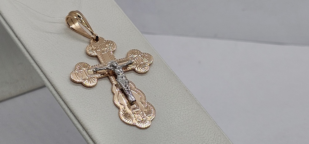 ПОДВЕСКА КРЕСТ без камня (Au 585)