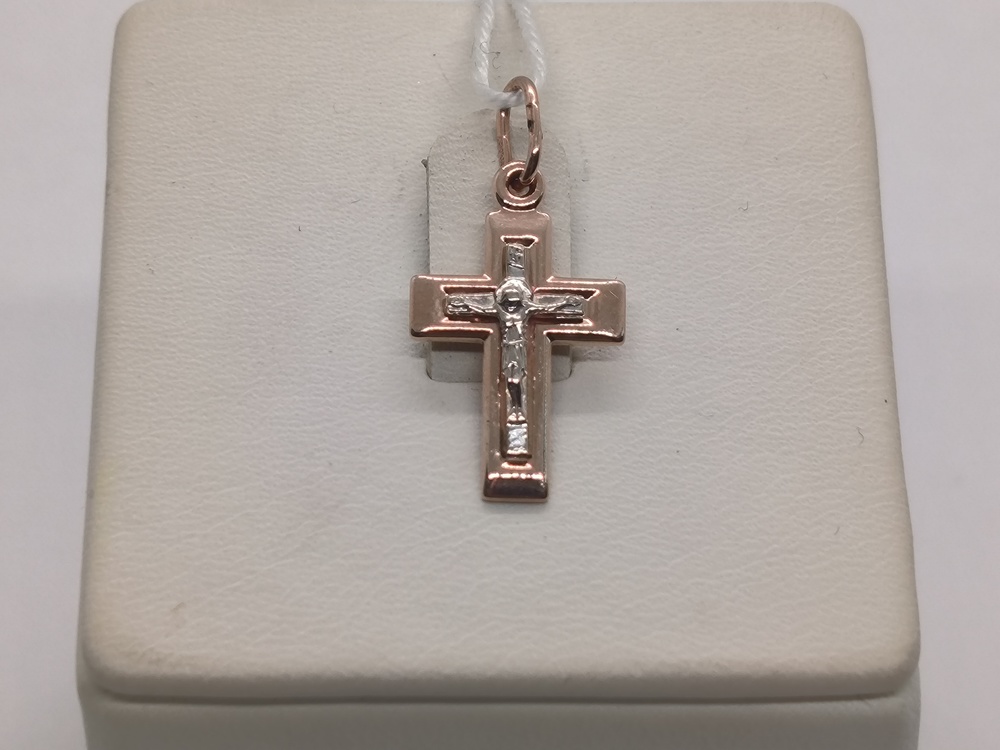 ПОДКБК585 ПОДВЕСКА КРЕСТ БЕЗ КАМНЯ (Au 585)