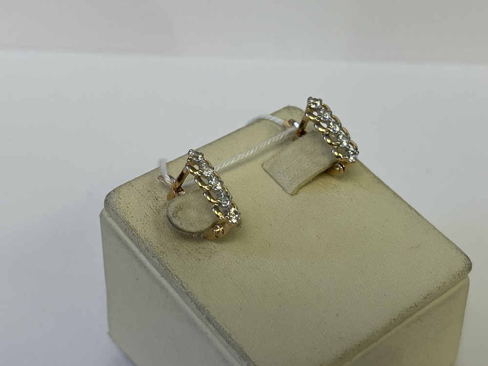 СКМИ585 СЕРЬГИ С КАМНЯМИ (Au 585)