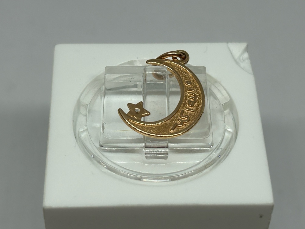 ПОДВЕСКА ПОЛУМЕСЯЦ С КАМНЕМ (Au 585)