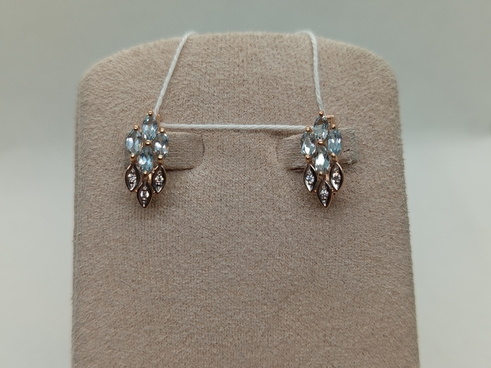 СЕРЬГИ С КАМНЯМИ (Au 585)