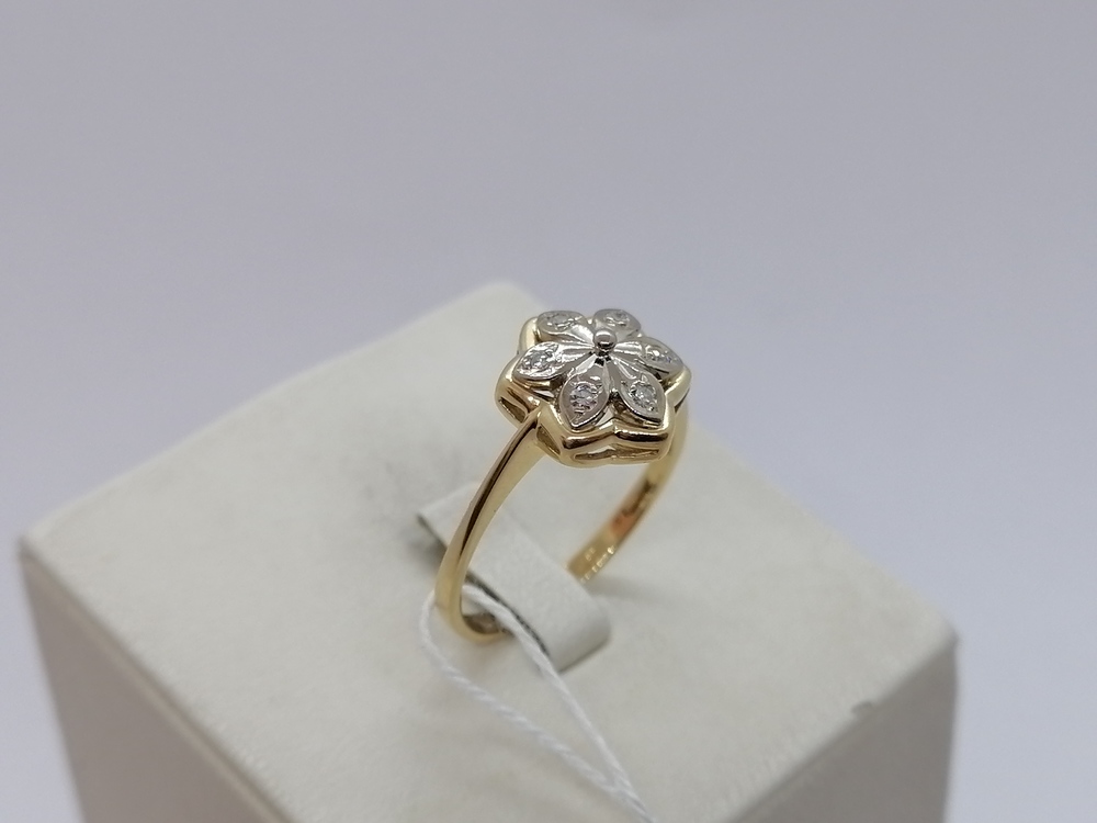 КОЛЬЦО БРИЛЛИАНТ Au 750