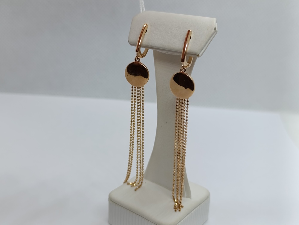 СБКМ585 СЕРЬГИ БЕЗ КАМНЯ (Au 585)