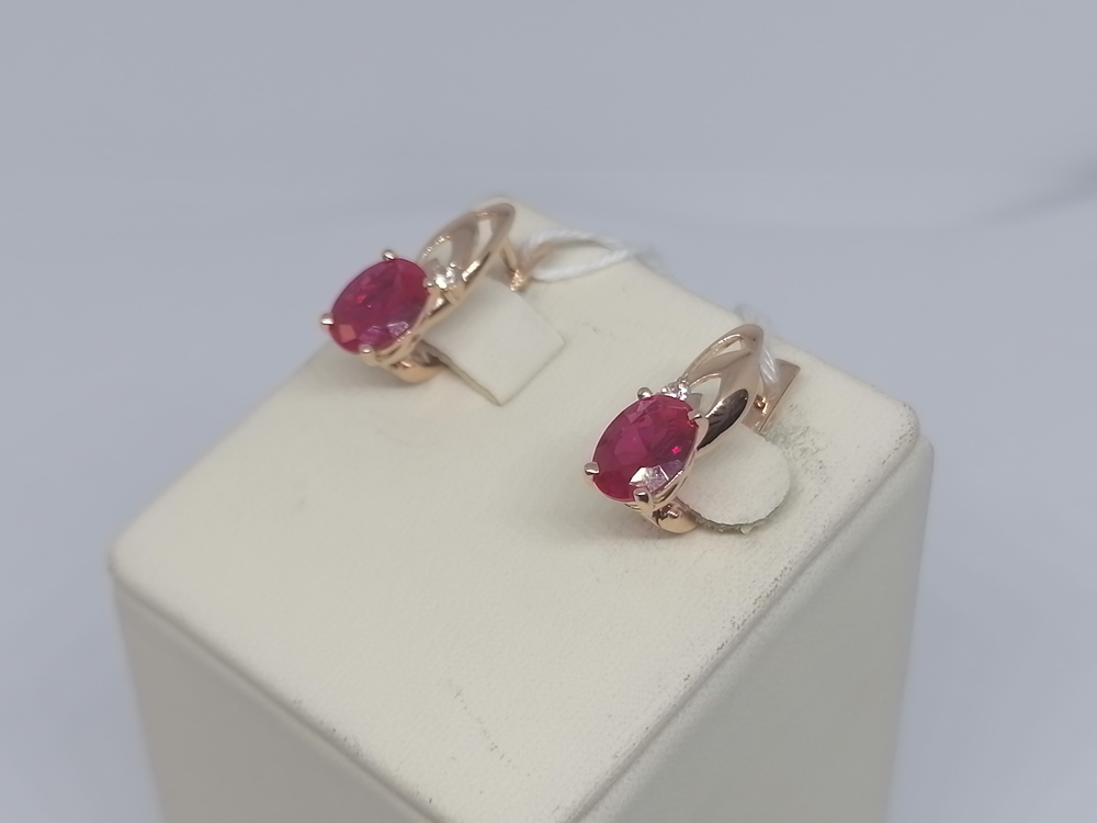 СКМИ585 СЕРЬГИ С КАМНЯМИ (Au 585)