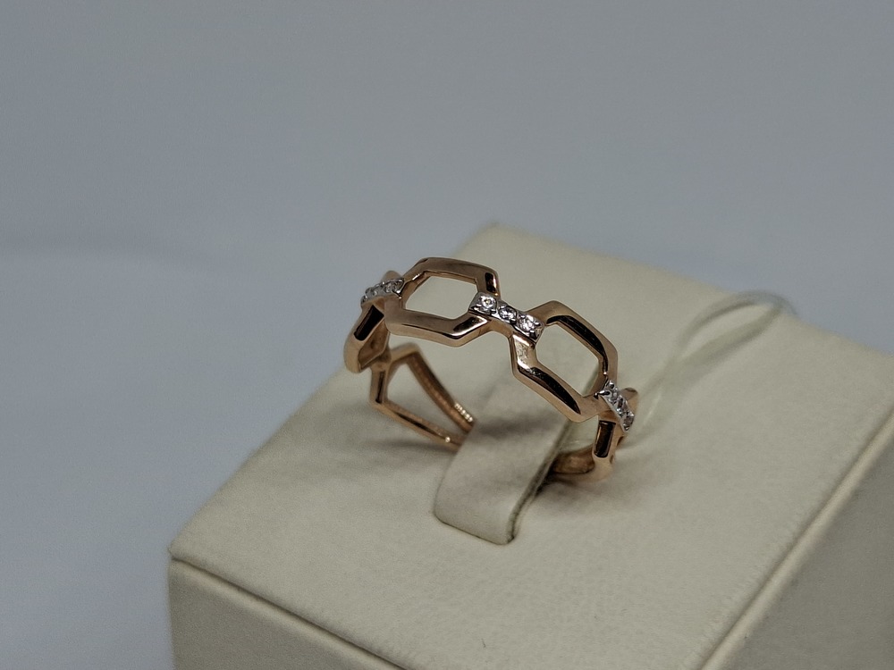 КОЛЬЦО С КАМНЯМИ (Au 585)