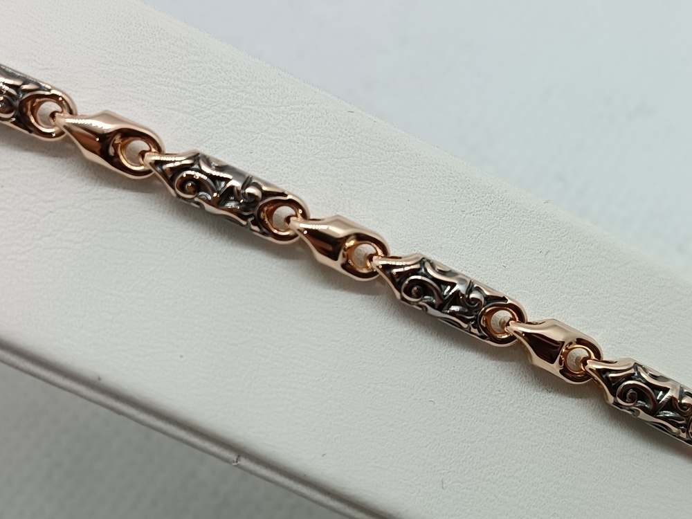 БРАСЛЕТ ПУСТОТЕЛЫЙ Фантазия (Au 585)