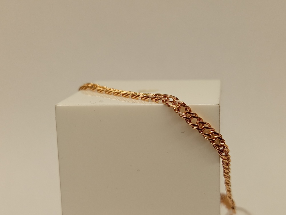 БРАСЛЕТ ПОЛНОВЕСНЫЙ Ромб двойной Au 585