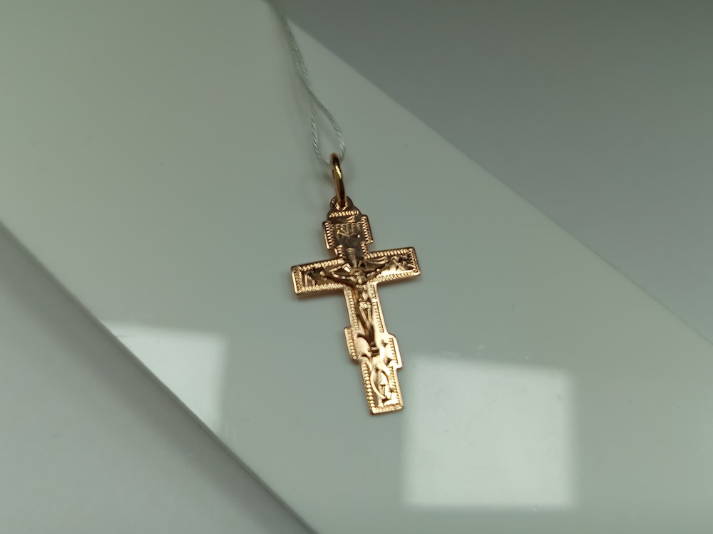 ПОДКБК585 ПОДВЕСКА КРЕСТ БЕЗ КАМНЯ (Au 585)