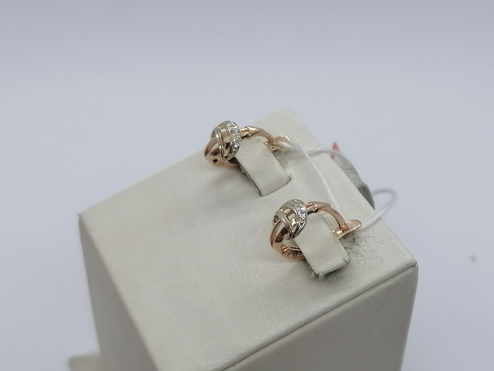 СКМИ585 СЕРЬГИ С КАМНЯМИ (Au 585)