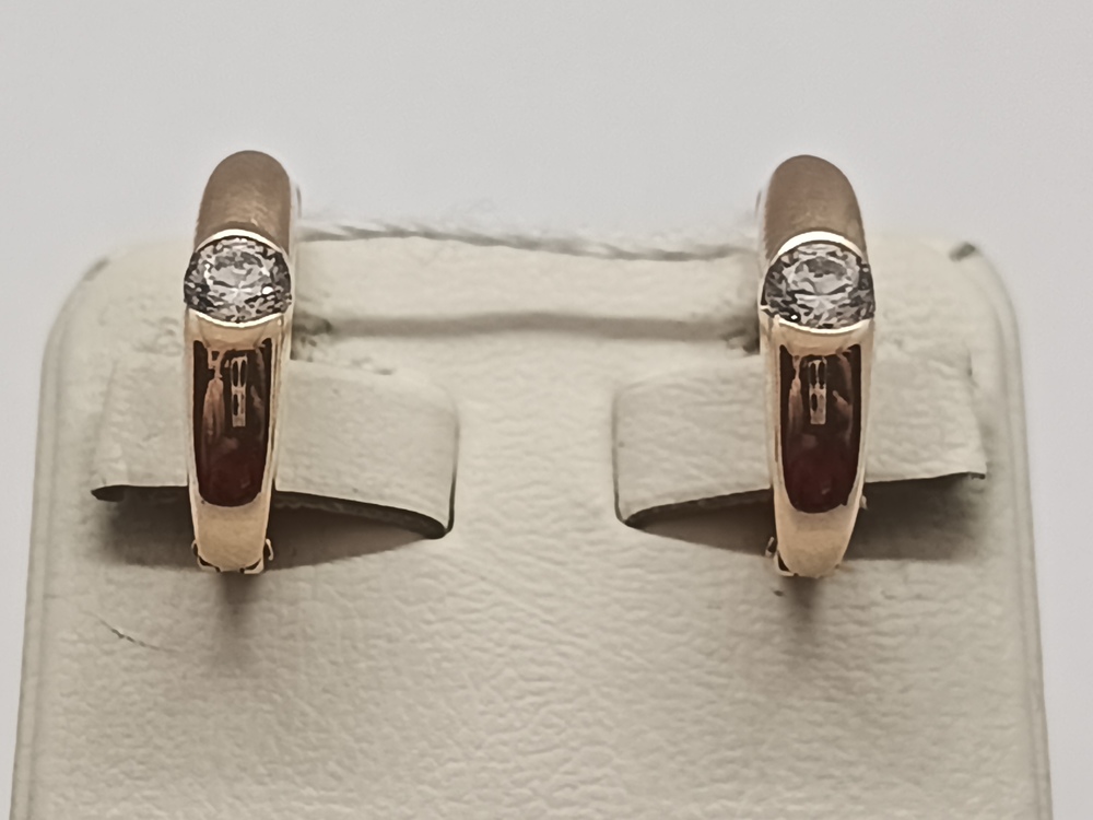 СЕРЬГИ С КАМНЕМ (Au 585)