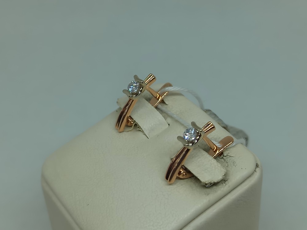 СЕРЬГИ С КАМНЕМ (Au 585)