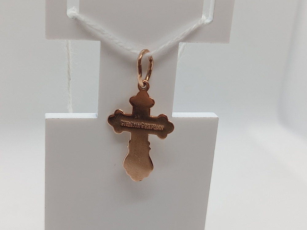 ПОДВЕСКА КРЕСТ БЕЗ КАМНЯ (Au 585)