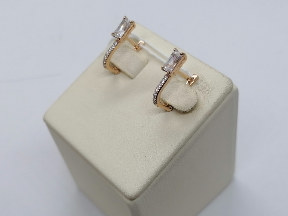 СКМИ585 СЕРЬГИ С КАМНЯМИ (Au 585)