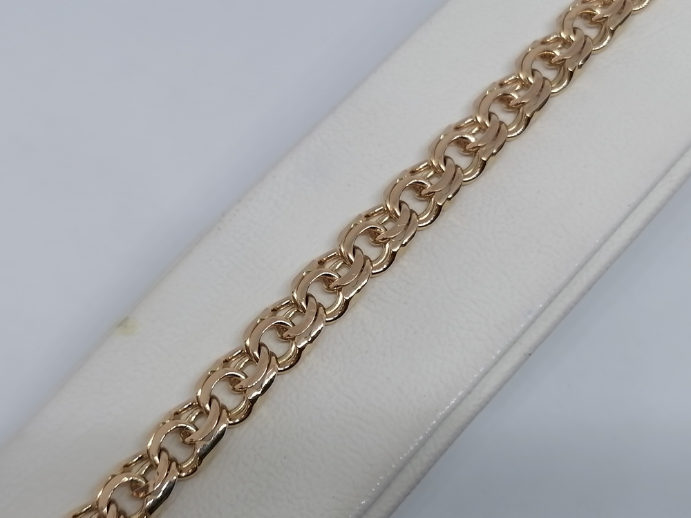 БЛБ585 БРАСЛЕТ ПОЛНОВЕСНЫЙ Бисмарк (Au 585)