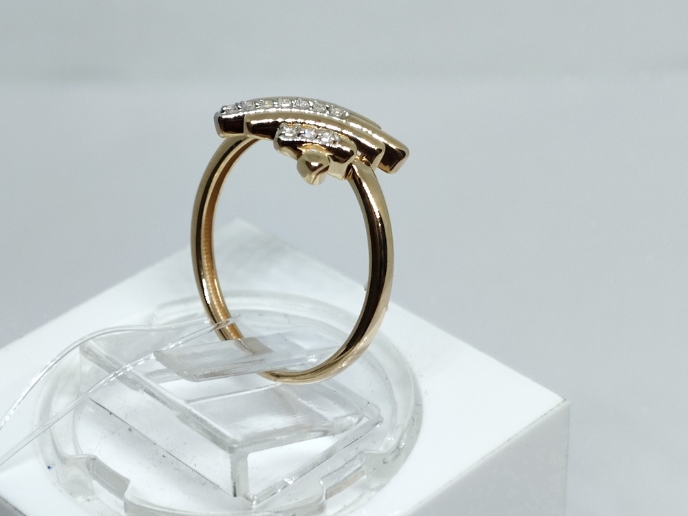 КОЛЬЦО С КАМНЯМИ (Au 585)