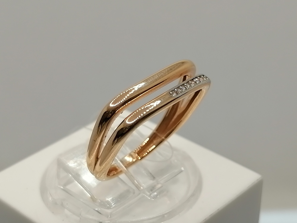 КОЛЬЦО С КАМНЯМИ (Au 585)