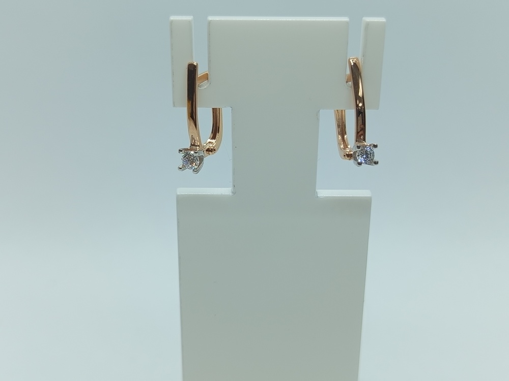 СЕРЬГИ С КАМНЕМ (Au 585)