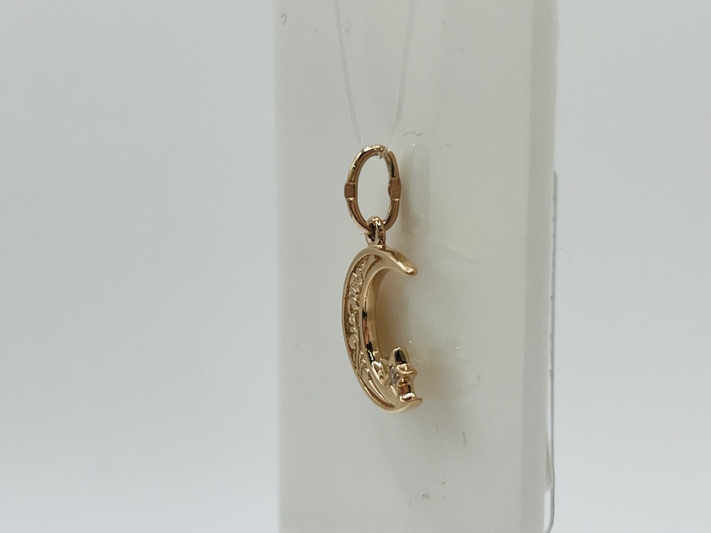 ПОДВЕСКА ПОЛУМЕСЯЦ с камнем (Au 585)