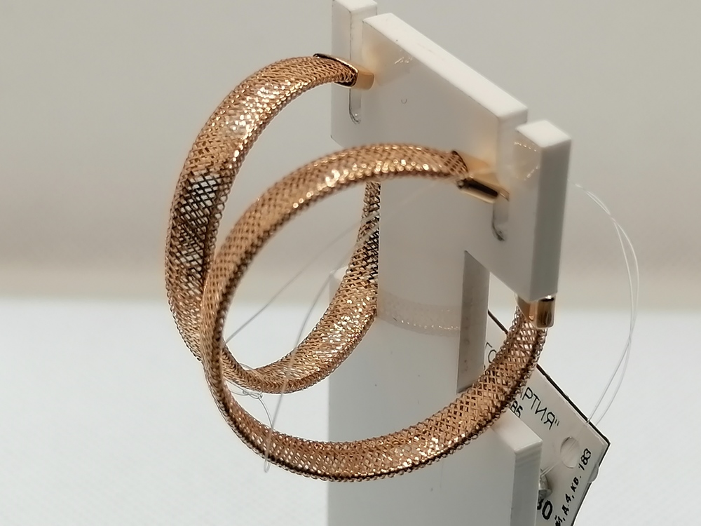 СЕРЬГИ КОНГО широкие (Au 585)