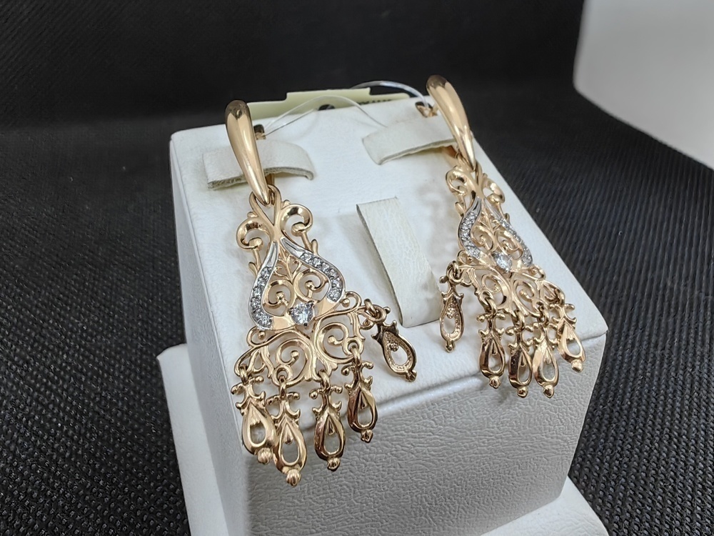 СЕРЬГИ С КАМНЯМИ (Au 585)