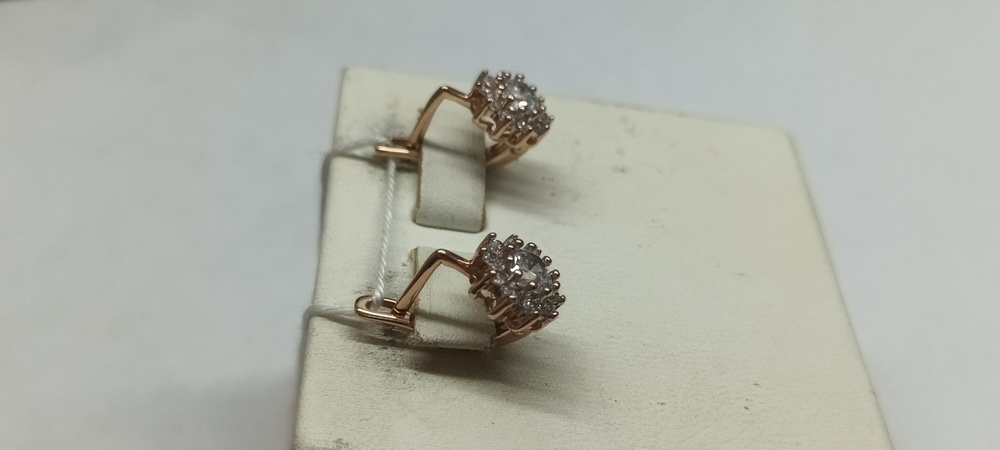 СКМИ585 СЕРЬГИ С КАМНЯМИ (Au 585)