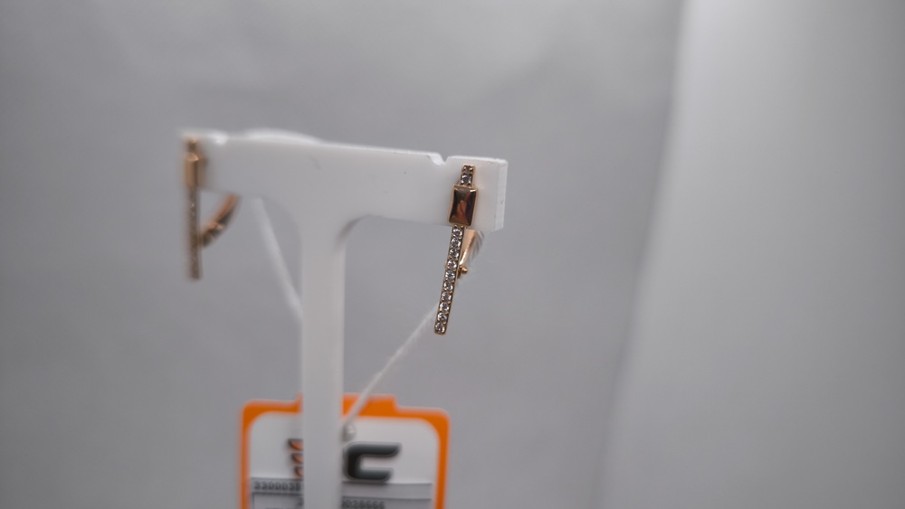 СКМИ585 СЕРЬГИ С КАМНЯМИ (Au 585)