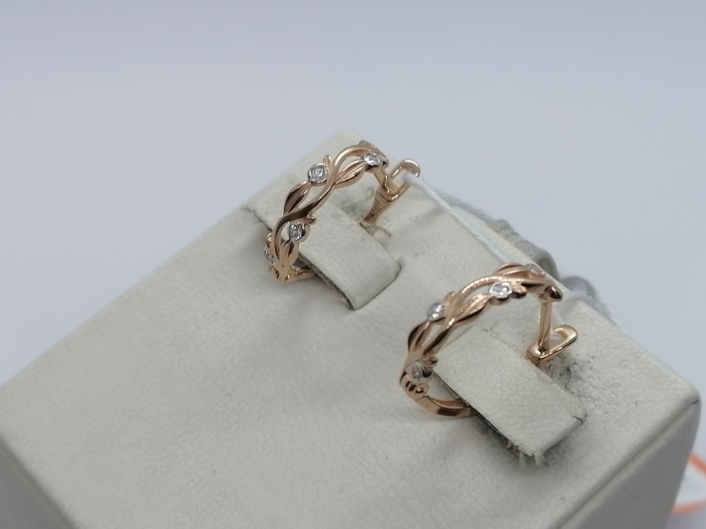 СКМИ585 СЕРЬГИ С КАМНЯМИ (Au 585)