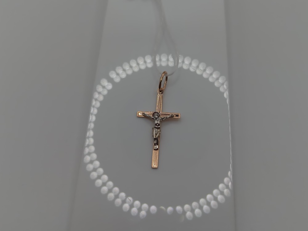 ПОДКБК585 ПОДВЕСКА КРЕСТ БЕЗ КАМНЯ (Au 585)