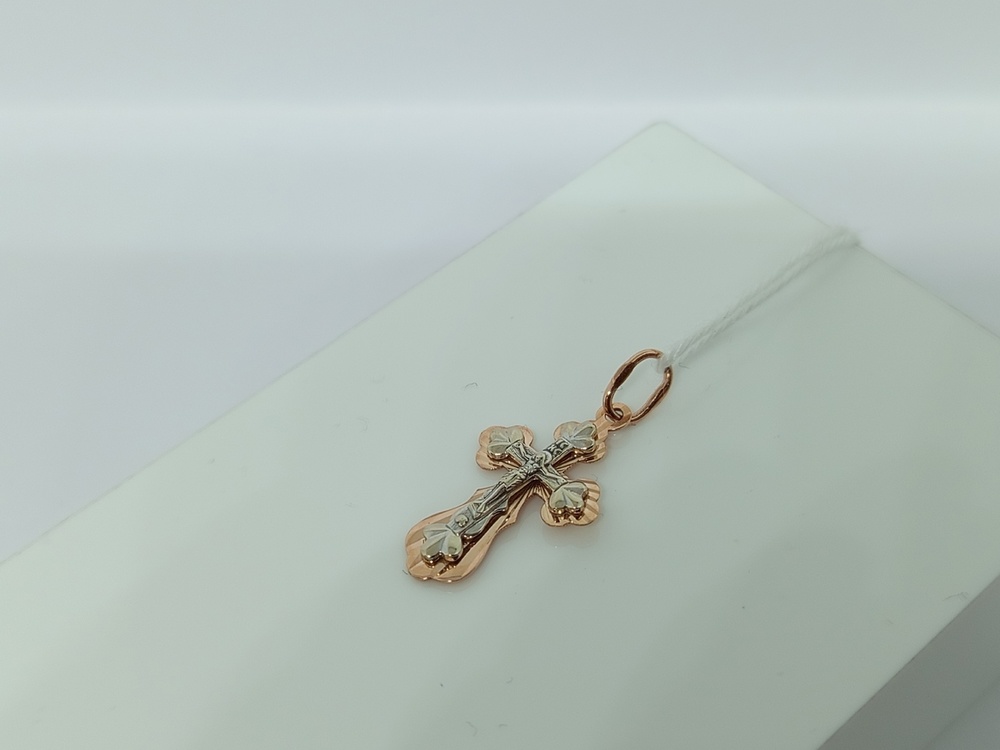 ПОДВЕСКА КРЕСТ БЕЗ КАМНЯ (Au 585)