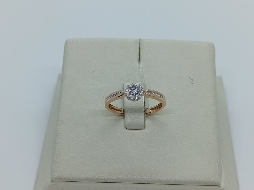 КОЛЬЦО С КАМНЯМИ (Au 585)