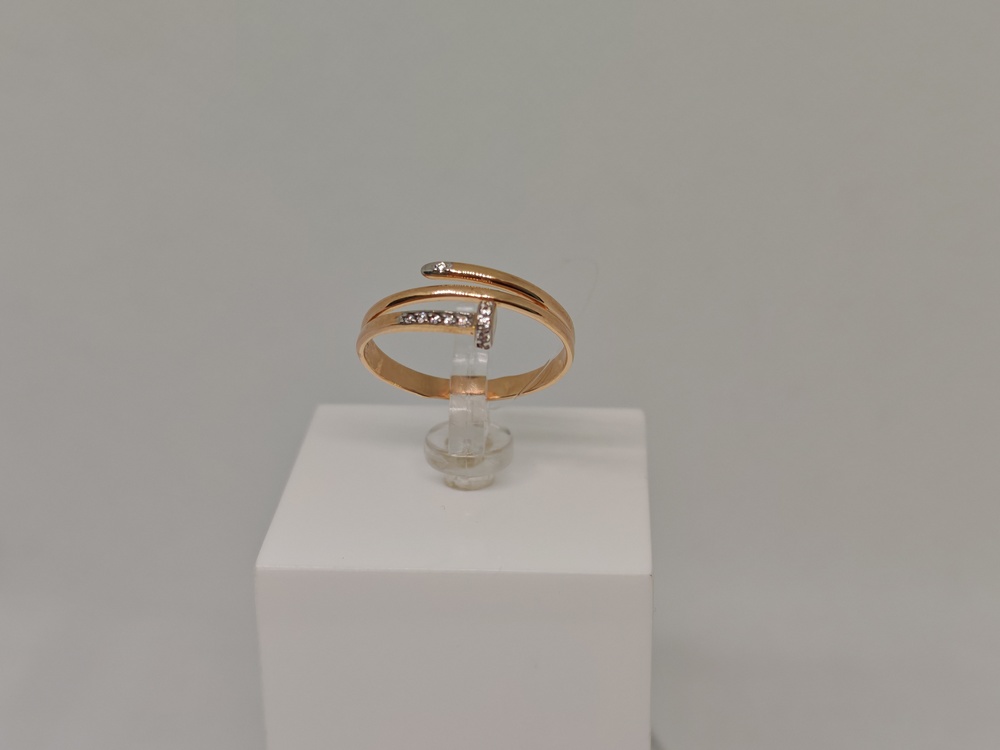 КОЛЬЦО С КАМНЯМИ (Au 585)