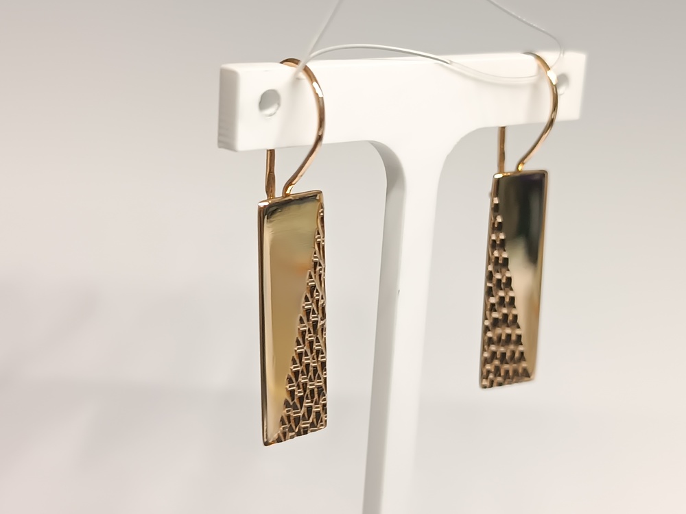 СЕРЬГИ ПЕТЕЛЬКА без камня (Au 585)