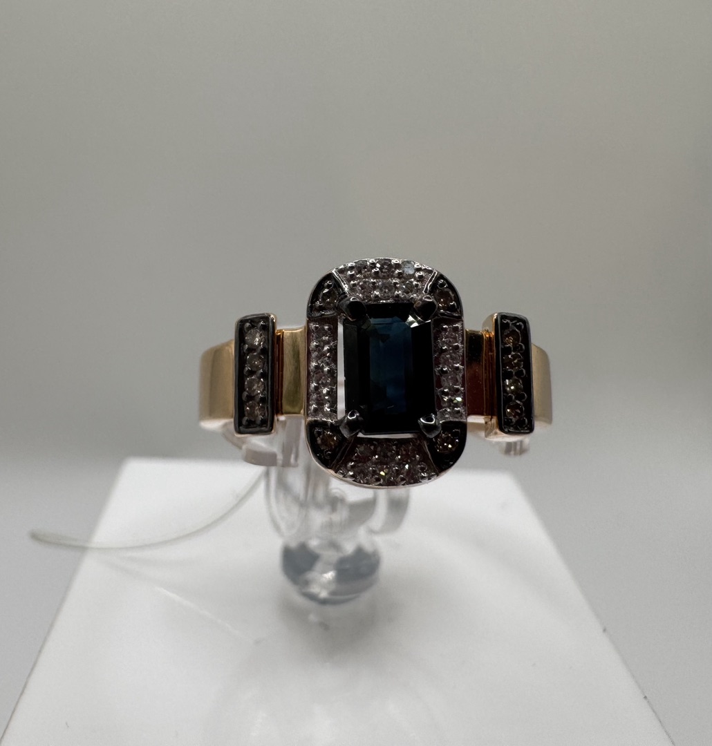 КОЛЬЦО Бриллиант, сапфир (Au 585)