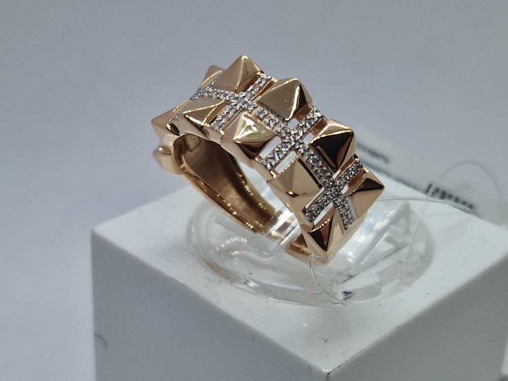 КОЛЬЦО С КАМНЯМИ (Au 585)