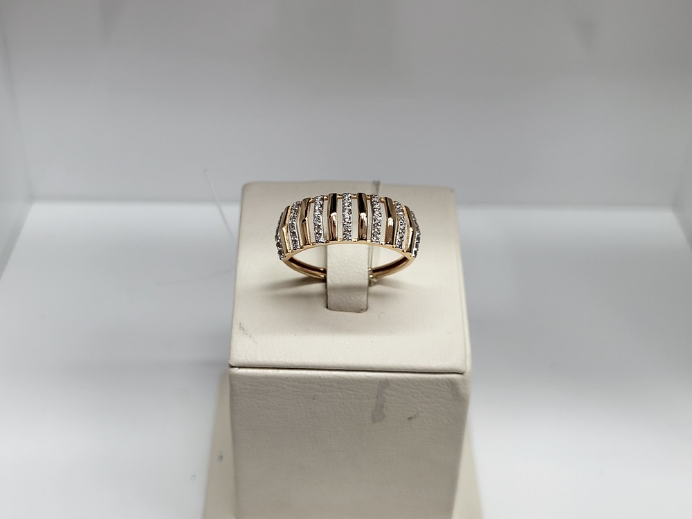 КОЛЬЦО С КАМНЯМИ (Au 585)