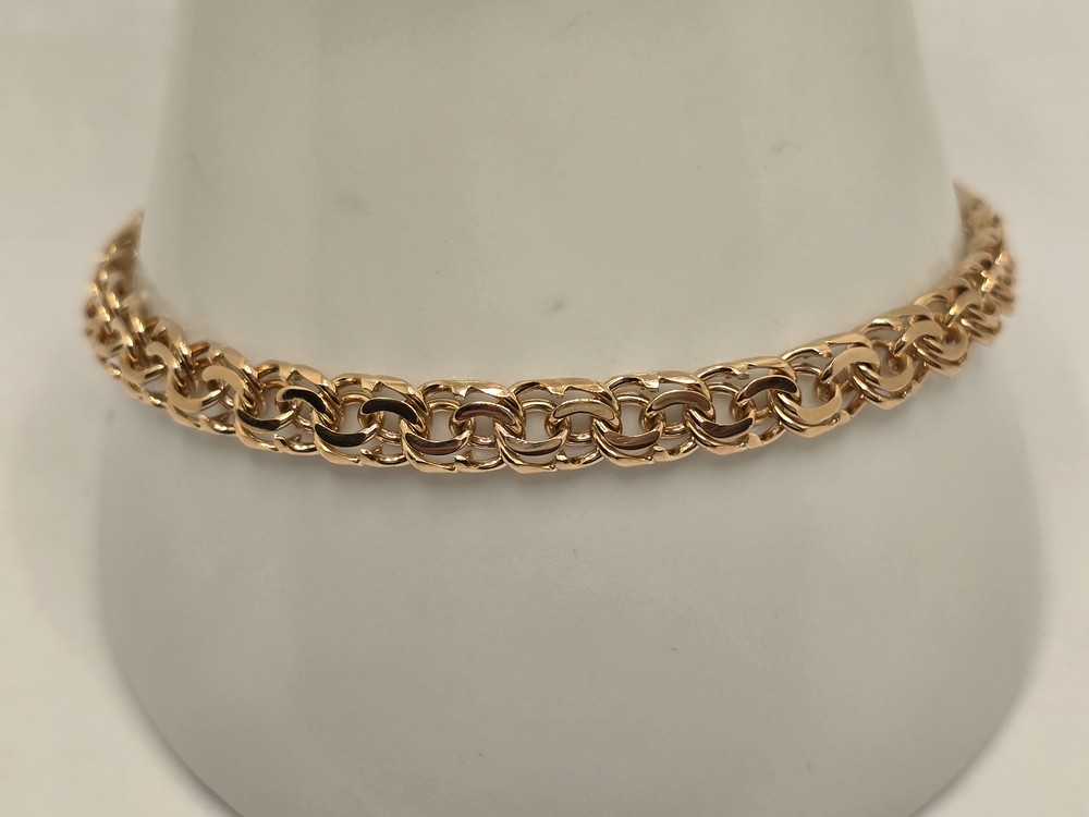 БЛБ585 БРАСЛЕТ ПОЛНОВЕСНЫЙ Бисмарк (Au 585)