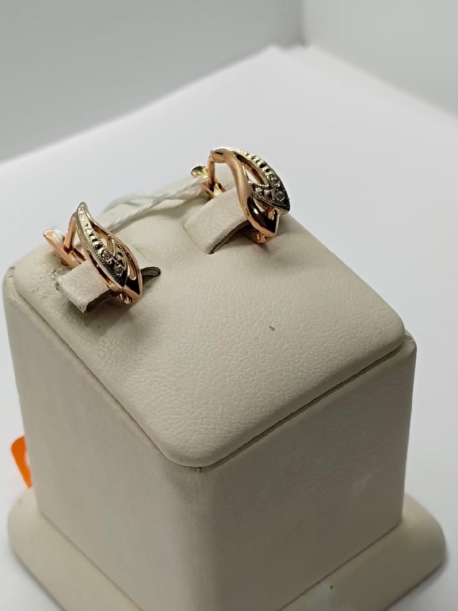 СКМИ585 СЕРЬГИ С КАМНЯМИ (Au 585)