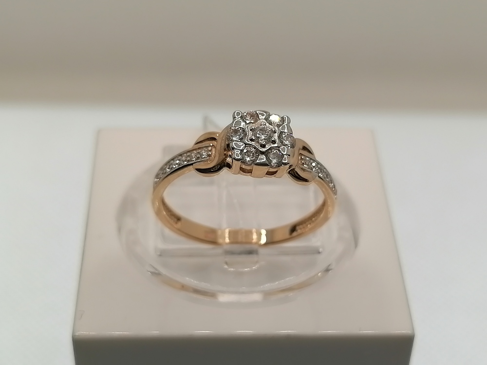 КОЛЬЦО С КАМНЯМИ (Au 585)