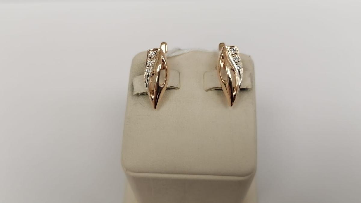 СКМИ585 СЕРЬГИ С КАМНЯМИ (Au 585)