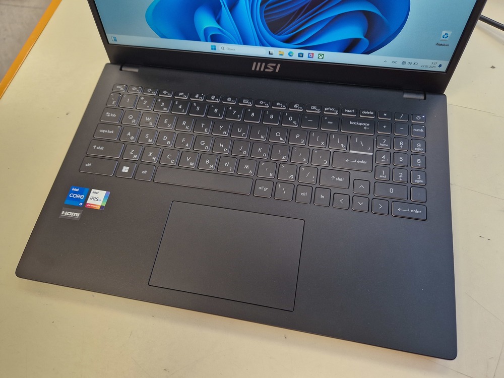 Ноутбук MSI; 1335U, Intel iris XE Graphics, 16 Гб, 512 GB, Нет