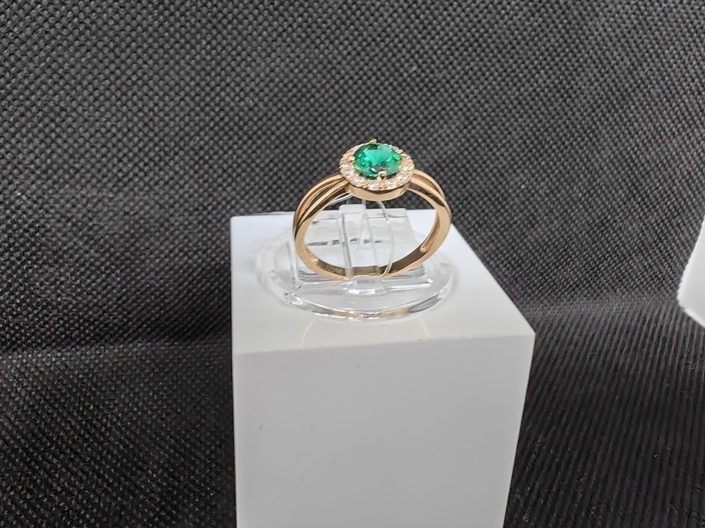 КОЛЬЦО С КАМНЯМИ (Au 585)