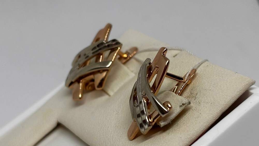 СЕРЬГИ БЕЗ КАМНЯ (Au 585)