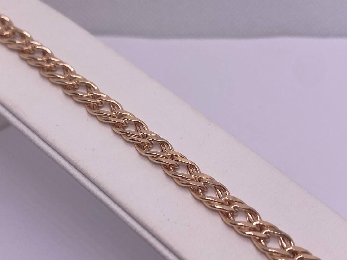 БРАСЛЕТ ПУСТОТЕЛЫЙ Ромб двойной (Au 585)