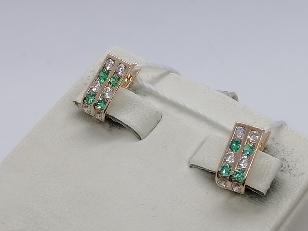 СКМИ585 СЕРЬГИ С КАМНЯМИ (Au 585)