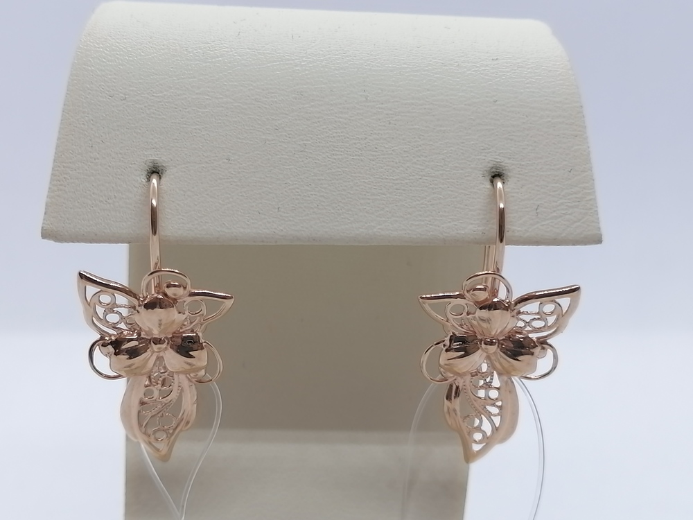 СЕРЬГИ ПЕТЕЛЬКА без камня (Au 585)