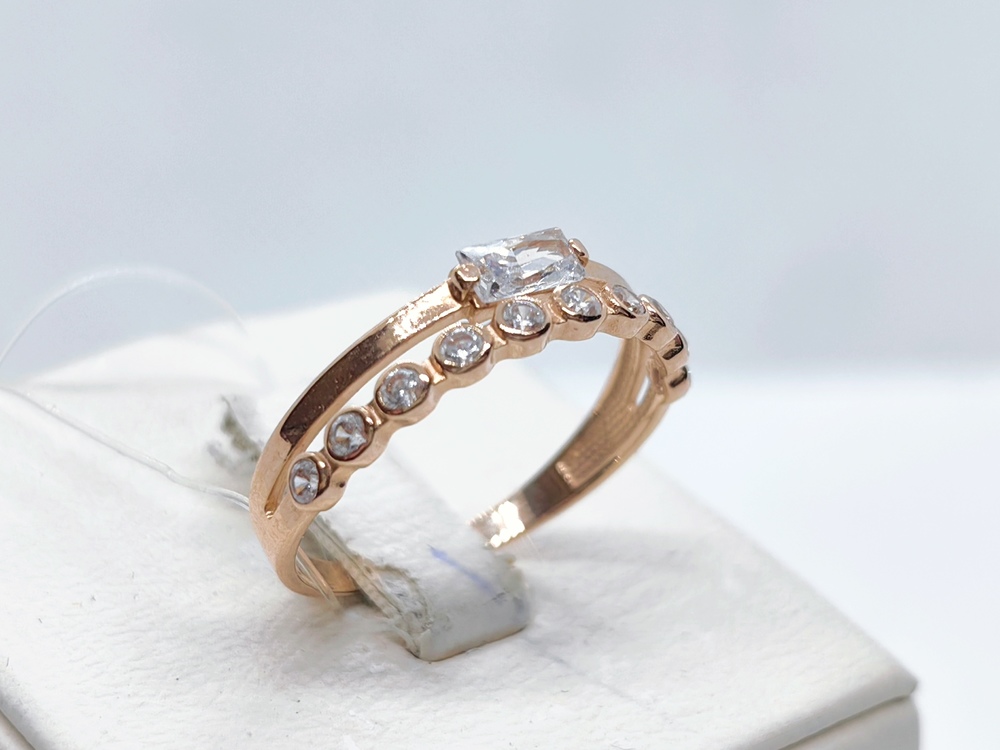 КОЛЬЦО С КАМНЯМИ (Au 585)