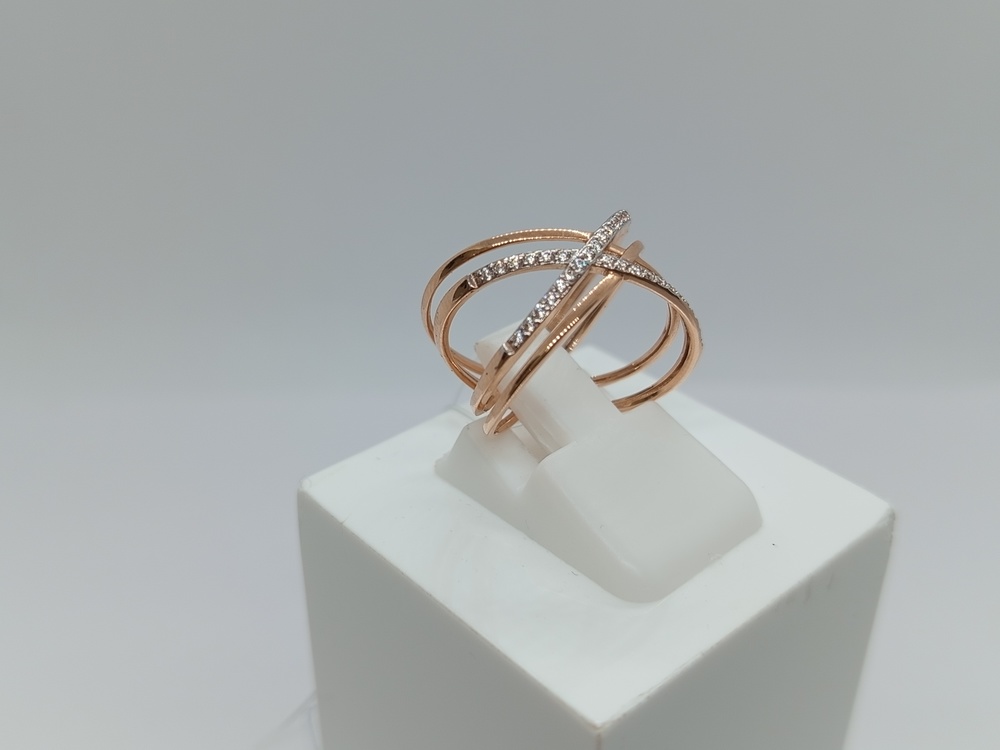 КОЛЬЦО С КАМНЯМИ (Au 585)