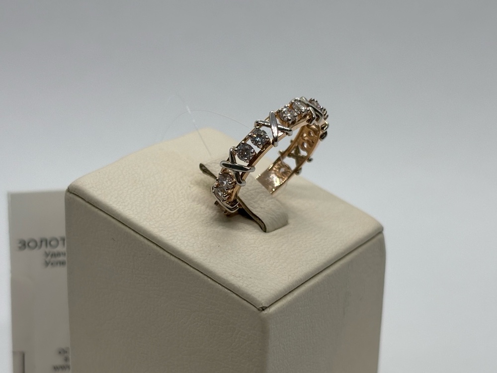 КОЛЬЦО С КАМНЯМИ (Au 585)