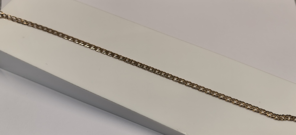 БРАСЛЕТ ПОЛНОВЕСНЫЙ Ромб двойной Au 585