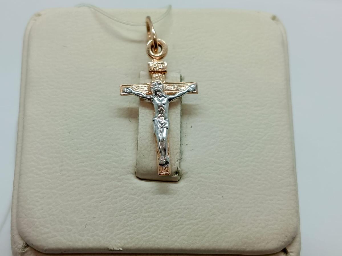 ПОДВЕСКА КРЕСТ без камня (Au 585)